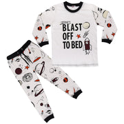 Kids Girls Blast Off To Bed Print Pyjamas Set - A2Z 4 Kids