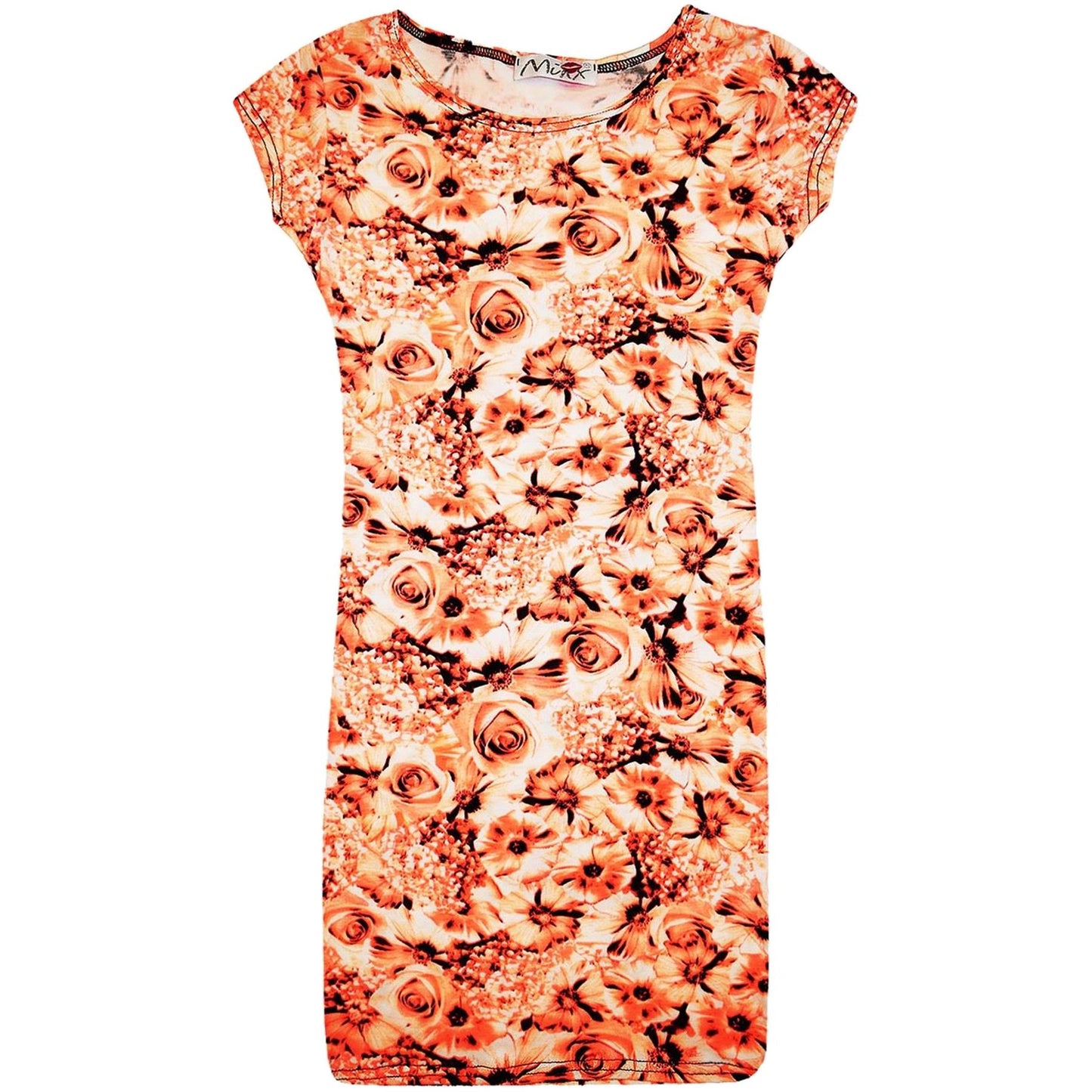 Girls Amber Foral Print Skater Dress Midi Dress Crop Top Legging Jump, Play Suit