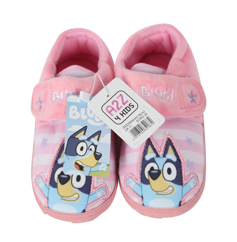 Kids Girls Bluey Slippers Official Licensed Character Footwear with Embroidered