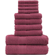 Luxurious 10 Piece Towel Bale Set 2x Bath Towels (66x118cm) 4x Soft and Absorbent Hand Towels (51x81cm) and 4x Cozy Face Towels (30x30cm) 500 GSM 100% Cotton Towels Available in 1 Pack adn 2 Pack Options - A2Z 4 Kids