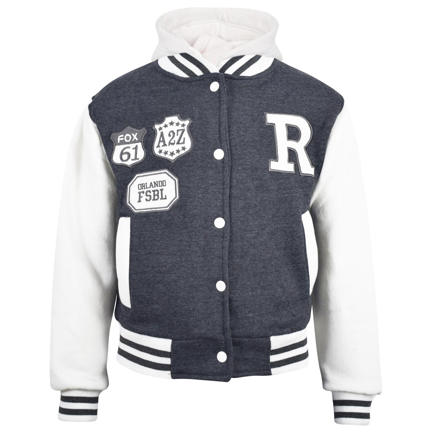 Kids Baseball Tracksuit Hooded Jacket With Joggers R Fashion FOX Varsity Style