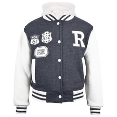 Kids Baseball Tracksuit Hooded Jacket With Joggers R Fashion FOX Varsity Style