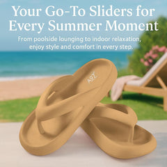 A2Z Women EVA Sliders Slip-On Flip Flops Non-Slip Soft Sandals Pool Slippers