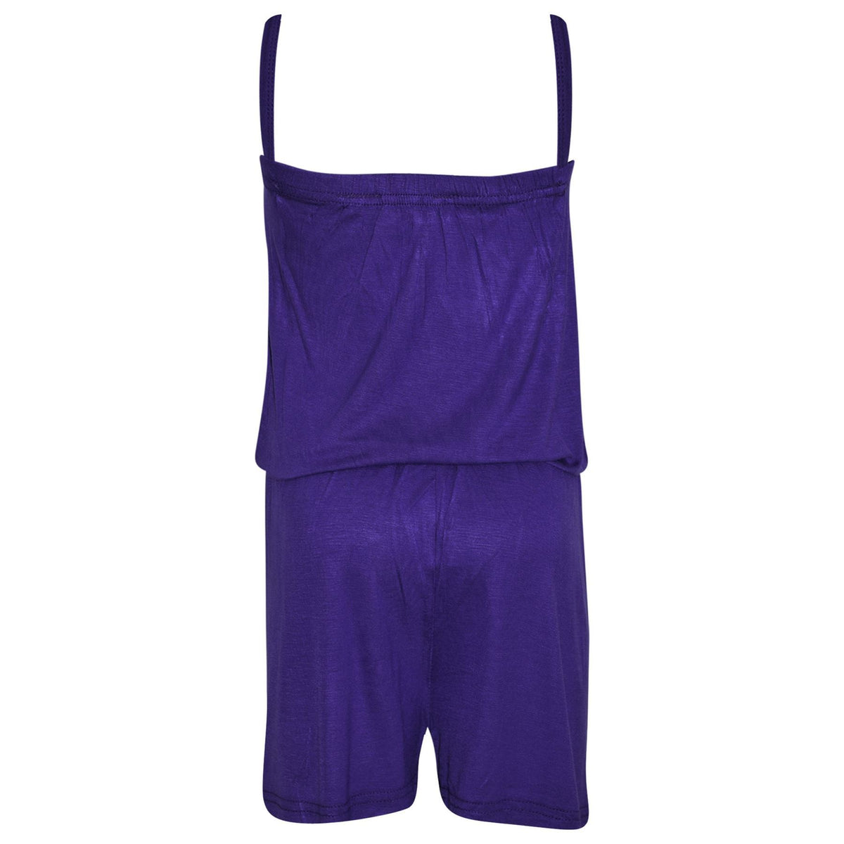 Girls Jumpsuit Kids Plain Color Trendy Playsuit All In One Jumpsuits 5-13 Years