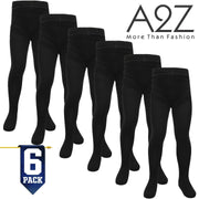 Kids Girls Fleece Lined Thermal Tights Pack 3 Or 6 Cosy Winter Stretchy Tights