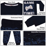 A2Z 4 Kids Game Time Navy Pyjama Set Contrast Colour PJS Matching Top Bottom Pyjamas Comfy Loungewear Dress Up Outfit Set Gifts for Children Girls & Boys Age 5-13 years - A2Z 4 Kids