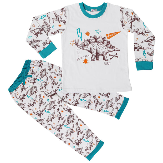 Kids Girls Boys Dinosaur Print Pyjamas Set - A2Z 4 Kids