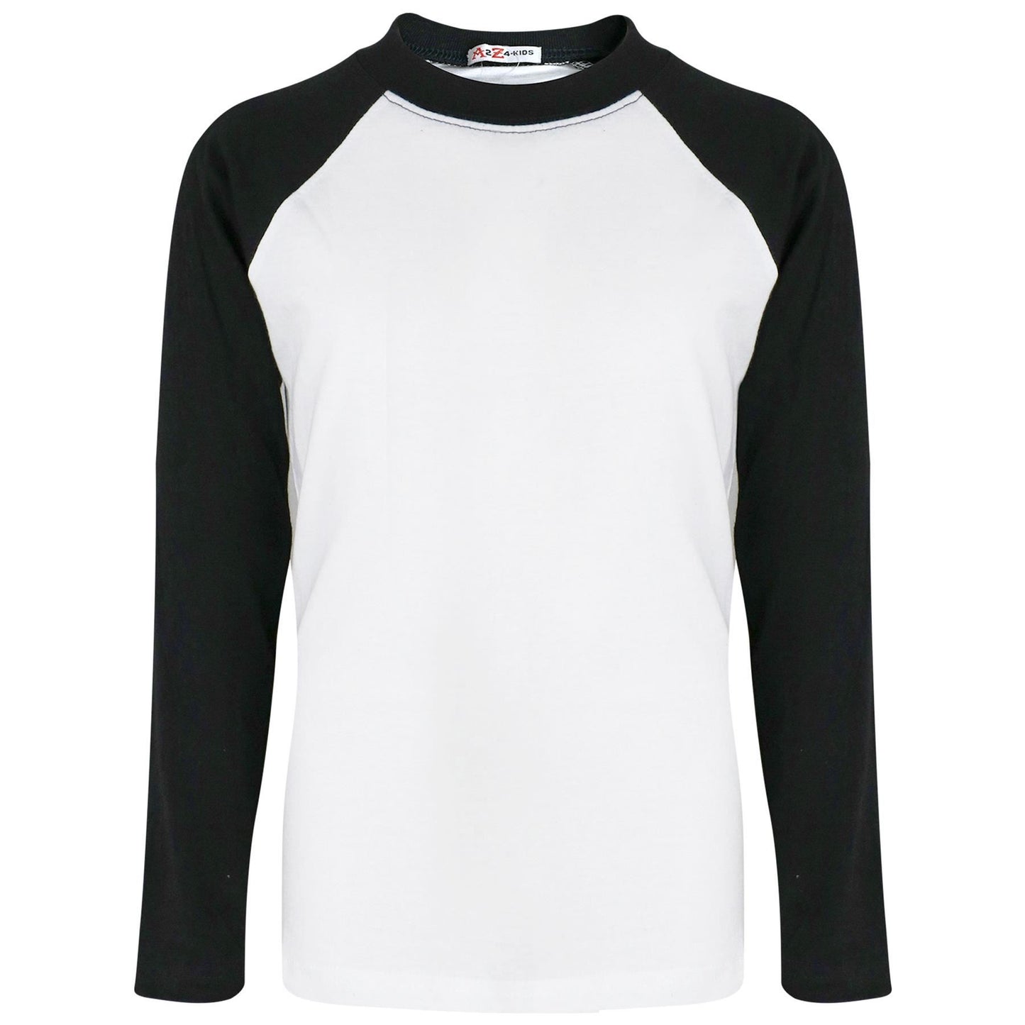 Kids Boys Girls T Shirts Plain Baseball Long Raglan Sleeves Sports Tees 2-13 Yrs