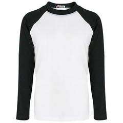 Kids Boys Girls T Shirts Plain Baseball Long Raglan Sleeves Sports Tees 2-13 Yrs