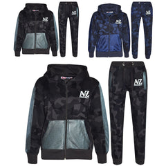 Kids Tracksuit Boys Girls Designer's A2Z Camouflage Jogging Suit Top Bottom 7-13