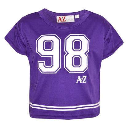 A2Z4Kids Girls Top Kids 98 Print Stylish Fashion T Shirt Crop Top New Age 5-13Yr