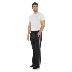 Mens Striped Leisure Jogging Lightweight Bottoms Elasticated Waist Sweatpants