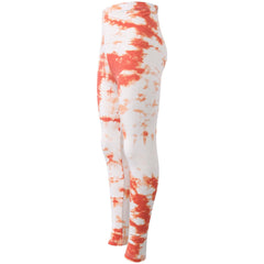 Kids Girls Leggings Tie Dye Orange Print Stylish Fahsion Dance Legging Pants