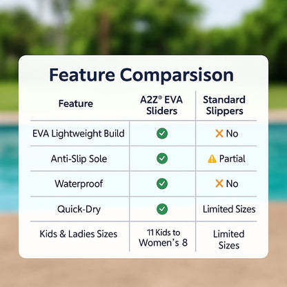 A2Z Kids Girls Ladies EVA Summer Sliders Waterproof Shower Pool Slippers Sandals