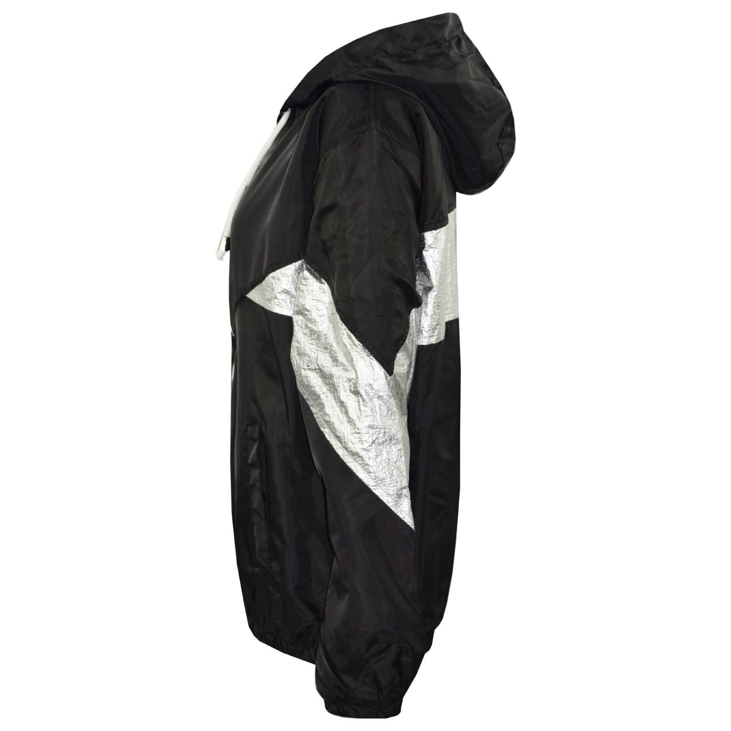 A2Z 4 Kids Girls Boys Windbreaker Jackets Metallic Panelled Hooded Raincoats