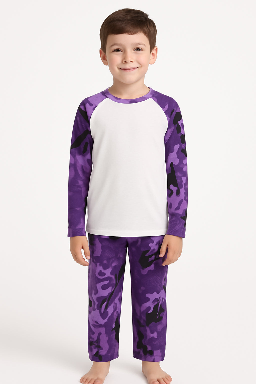 A2Z 4 Kids Girls Boys PJs Plain Color Stylish Color Contrast Pyjamas Sleepwear