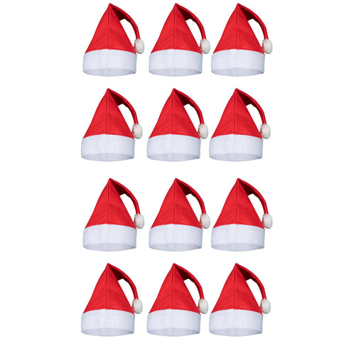 A2Z Christmas Santa Hat Pom Pom Fancy Dress Father Xmas Beanie Festive Hats