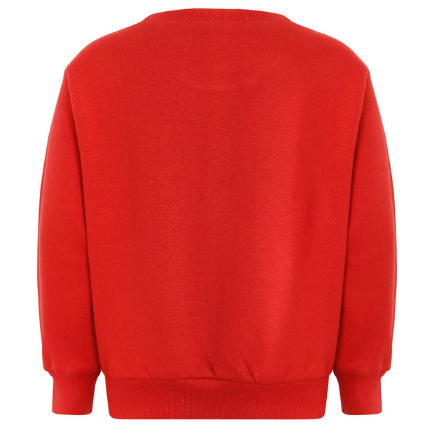 Kids Plain Tracksuit Sweatshirt Set Jumper and Bottoms PE School Girls Boys 2-13