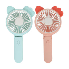 A2Z 4 Kids Portable Mini USB Fan Rechargeable Cute Animal Ears Pink/Blue Fan