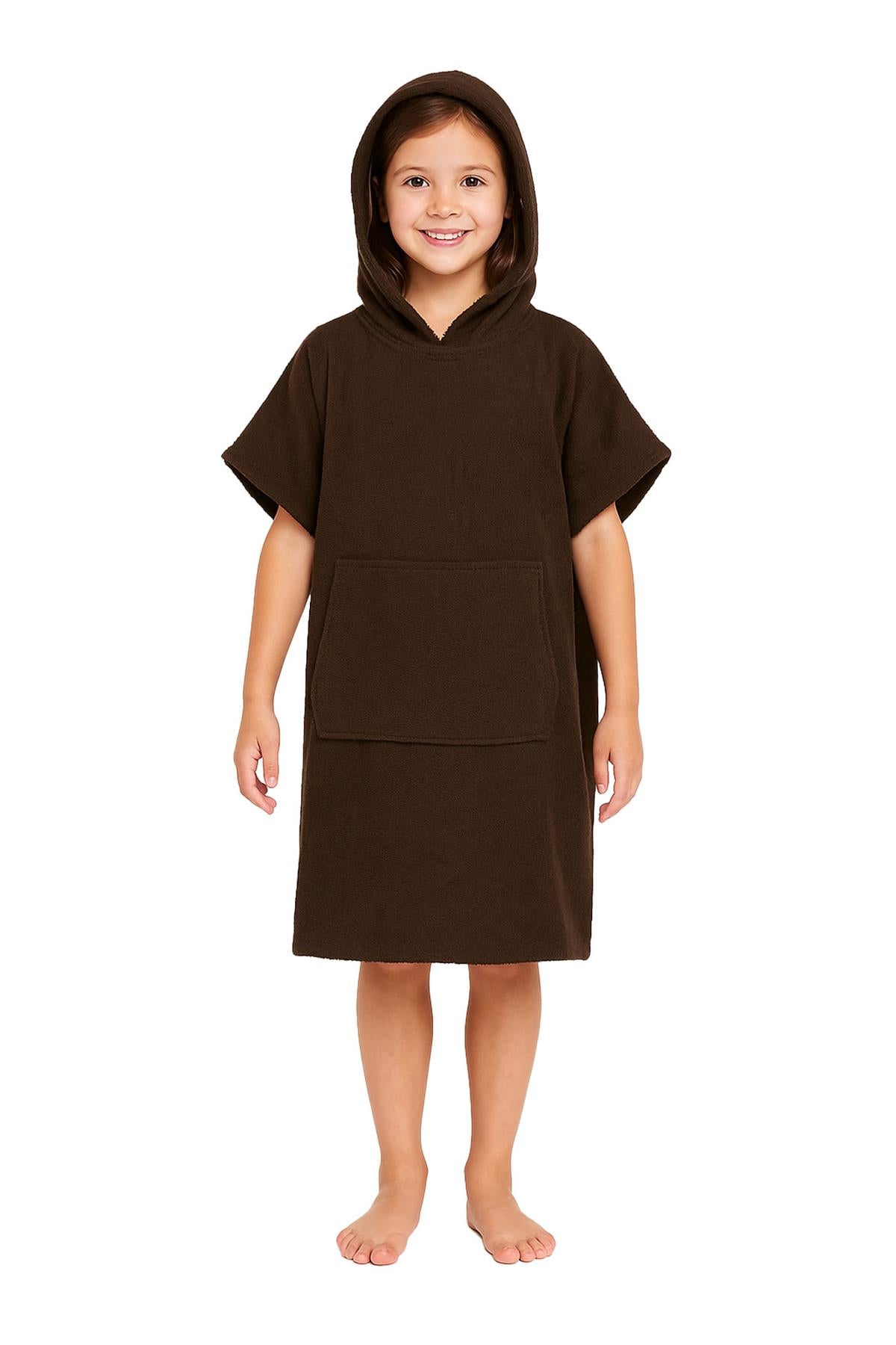 Kids Bathrobe 100% Cotton Hooded Dressing Gown Unisex 2-13 Years