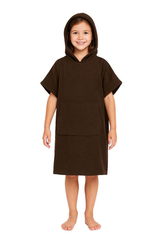Kids Bathrobe 100% Cotton Hooded Dressing Gown Unisex 2-13 Years