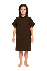Kids Bathrobe 100% Cotton Hooded Dressing Gown Unisex 2-13 Years