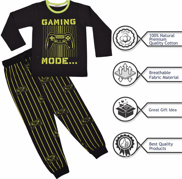 A2Z 4 Kids Pyjama Set Gaming Mode Contrast Colour PJS Comfy Loungewear Pyjamas Matching Top And Bottoms Gifts for Children Girls & Boys Age 5-13 Years - A2Z 4 Kids