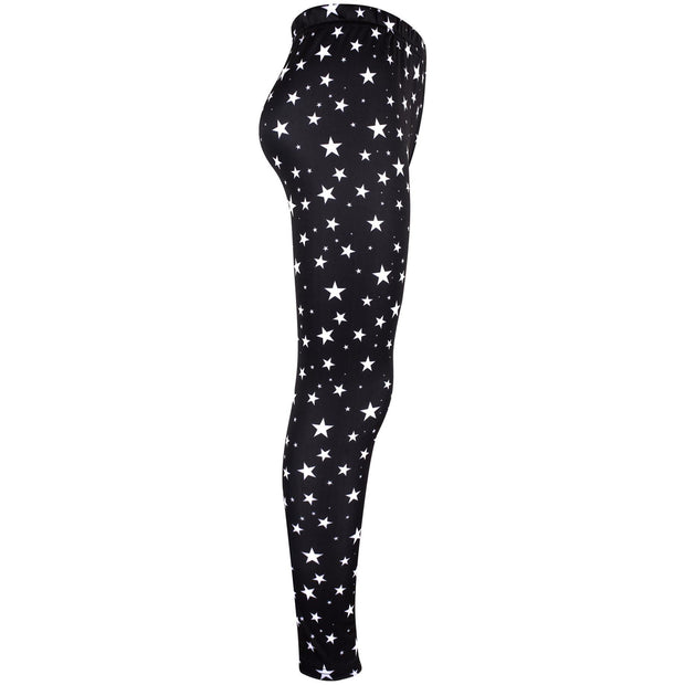 A2Z 4 Kids Girls Legging Stars Print Black Soft Comfortable Stretchy Party Fashion Legging Pants Age 5-6, 7-8, 9-10, 11-12 & 13 years - A2Z 4 Kids