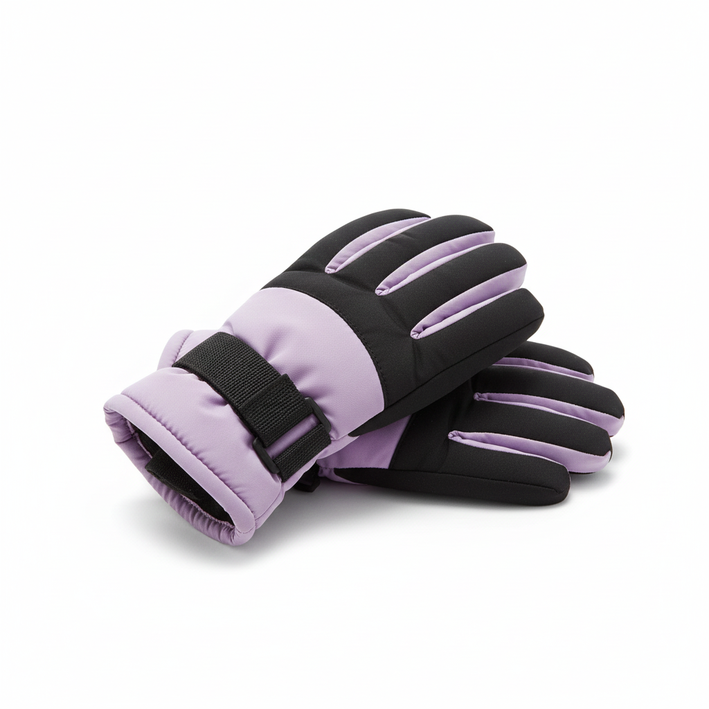 Girls Ski Snowboarding Gloves Kids Windproof Winter Warm Active Mittens 6-13 Yrs