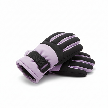 Girls Ski Snowboarding Gloves Kids Windproof Winter Warm Active Mittens 6-13 Yrs