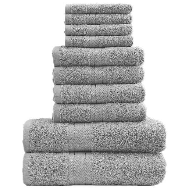 Luxurious 10 Piece Towel Bale Set 2x Bath Towels (66x118cm) 4x Soft and Absorbent Hand Towels (51x81cm) and 4x Cozy Face Towels (30x30cm) 500 GSM 100% Cotton Towels Available in 1 Pack adn 2 Pack Options - A2Z 4 Kids