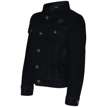 Kids Boys Denim Jacket Ripped Jeans Fashion Jackets Coat Age 3-13 Years