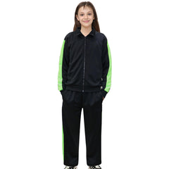 A2Z 4 Kids Girls Boys Dancing Tracksuit Plain Zipped Up Sportswear Outfit Set