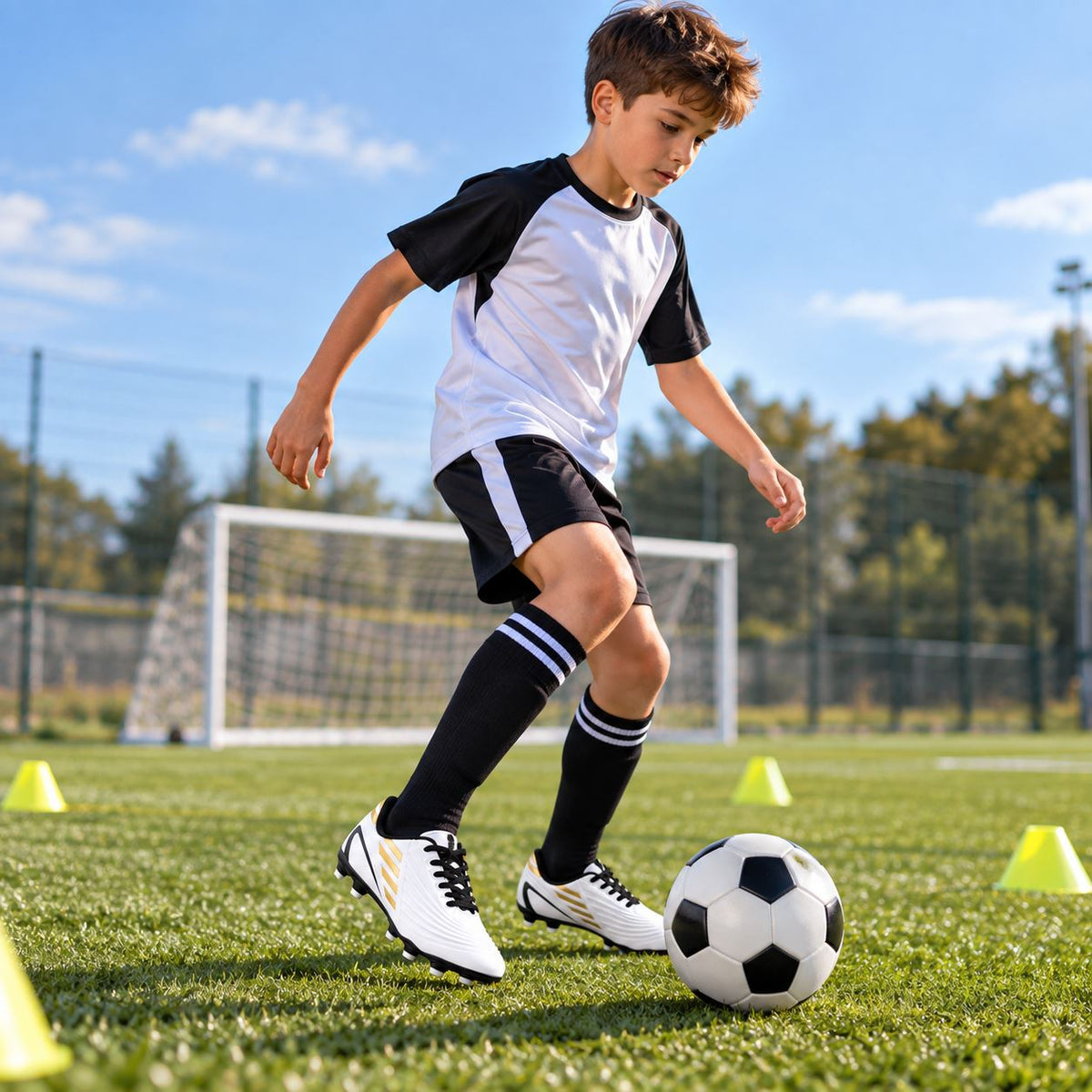 A2Z 4 Kids Boys Girls Football Boots Junior Soccer Cleats Moulded Stud Trainers