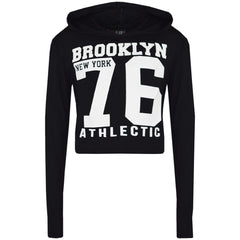 Girls Tops Kids Brooklyn 76 Hooded Crop Top & Legging Lounge Wear Set 7-13 Years