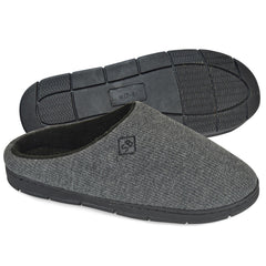 Mens Mule Slippers Memory Foam Plush Lined Indoor Outdoor Anti Slip House Shoes