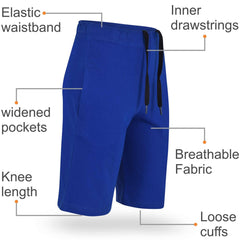 A2Z 4 Kids Boys 100% Cotton Shorts Comfort Stretch Royal Blue Pants Trendy Casual Summer Cool Lightweight Shorts For Boys Age 5 6 7 8 9 10 11 12 13 Years - A2Z 4 Kids