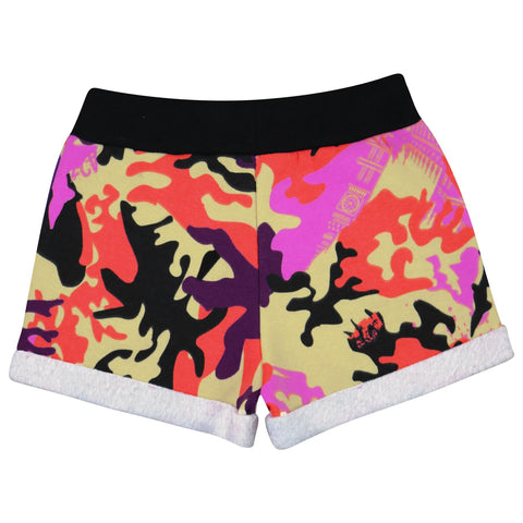 Kids Girls Shorts Fleece Camouflage Tartan Dance Gym Summer Hot Short Pants 5-13
