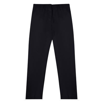 Kids 2 Pack Girls Pants Plain School Uniform Pull Up Regular Fit School Trousers