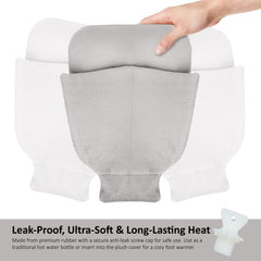 A2Z Hot Water Bottle 2 Lit Soft Plush Cover Feet Warmer Relaxation Heat Therapy