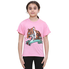 Kids Girls T Shirts Grrl Power Printed Summer Tank Top & Tees