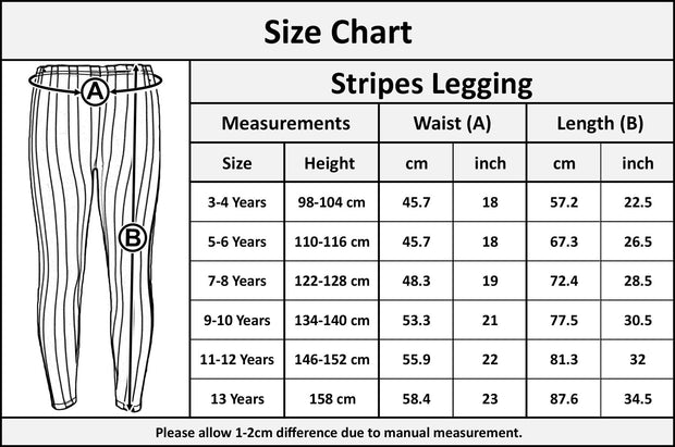 Girls Legging Kids Black & White Vertical Stripes Striped Fashion Leggings Age 7 8 9 10 11 12 13 Years