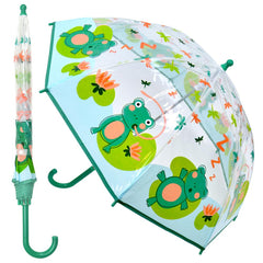 A2Z Kids POE Clear Dome Umbrella Wind and Rain Resistant Outdoor Travel Brolly