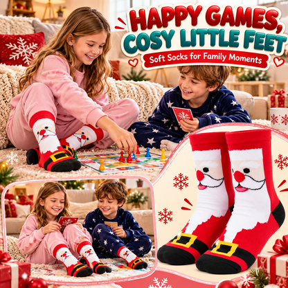 Kids Boys Girls Cotton Rich Christmas Socks Xmas Festive Soft Winter Socks