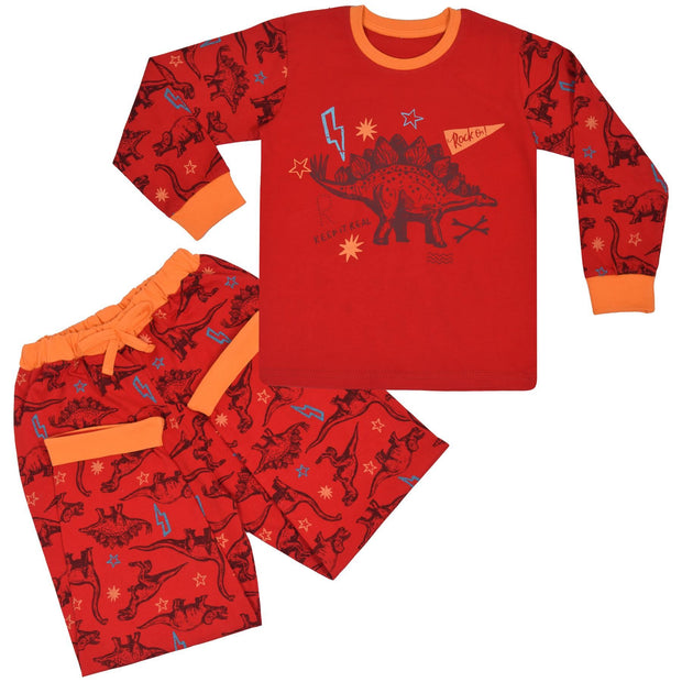 Kids Girls Boys Dinosaur Print Pyjamas Set - A2Z 4 Kids