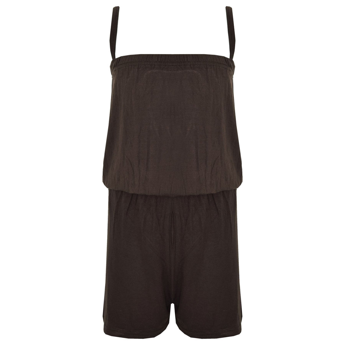 Girls Jumpsuit Kids Plain Color Trendy Playsuit All In One Jumpsuits 5-13 Years