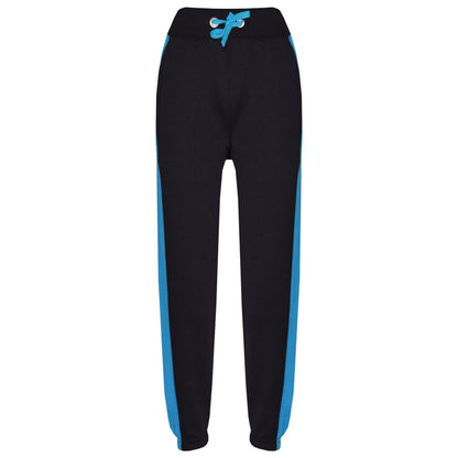 Kids Boys Girls Joggers Contrast Panel Jogging Pants  Casual Trousers 5-13 Years