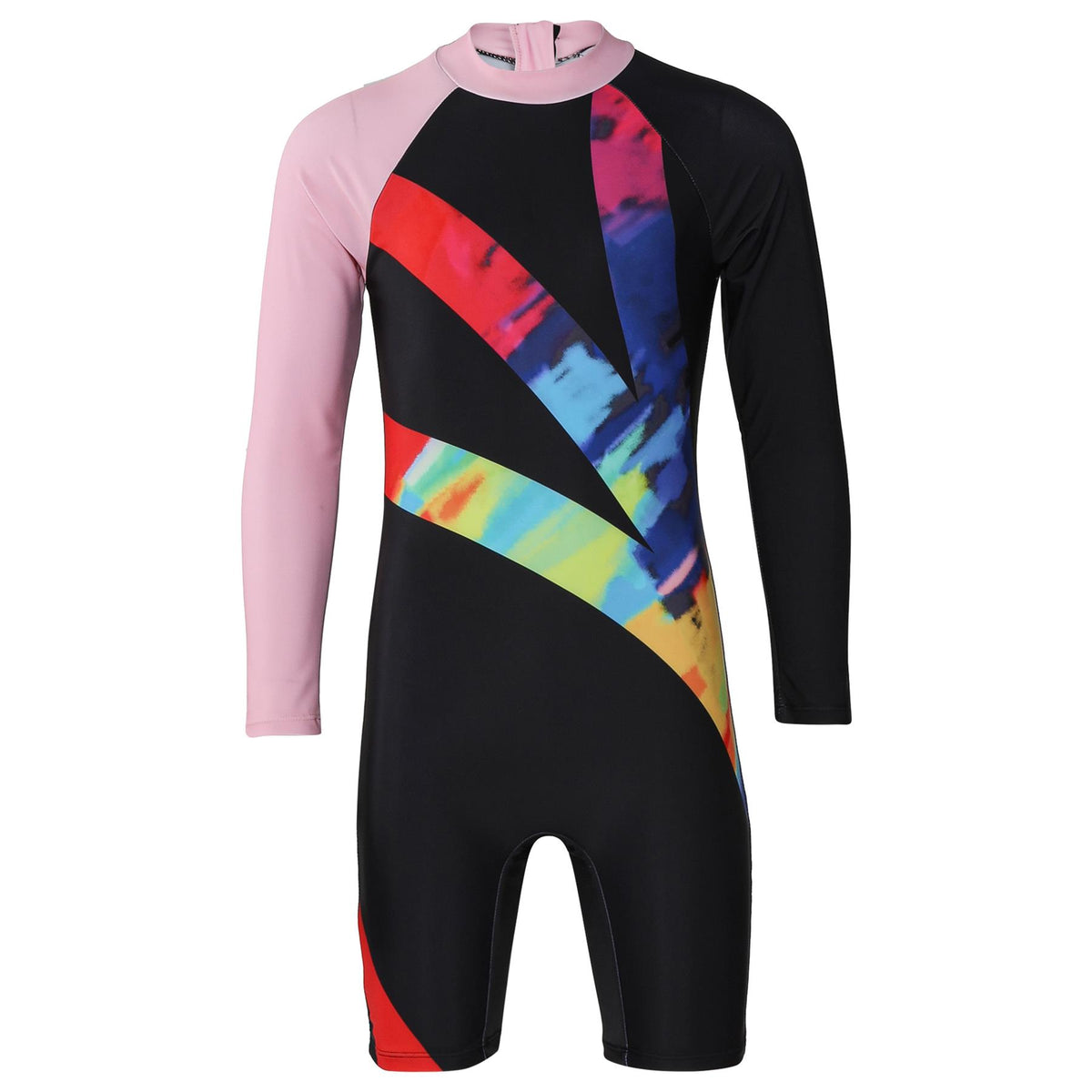 Kids Girls Rainbow Swimsuit Surfing Diving Comfortable Quick Dry Swimwear Suit
