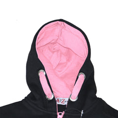 A2Z 4 Kids Girls Baby Pink Contrast Fleece Onesie All In One Jumsuit Playsuit Nightwear New Age 2 3 4 5 6 7 8 9 10 11 12._13 Years