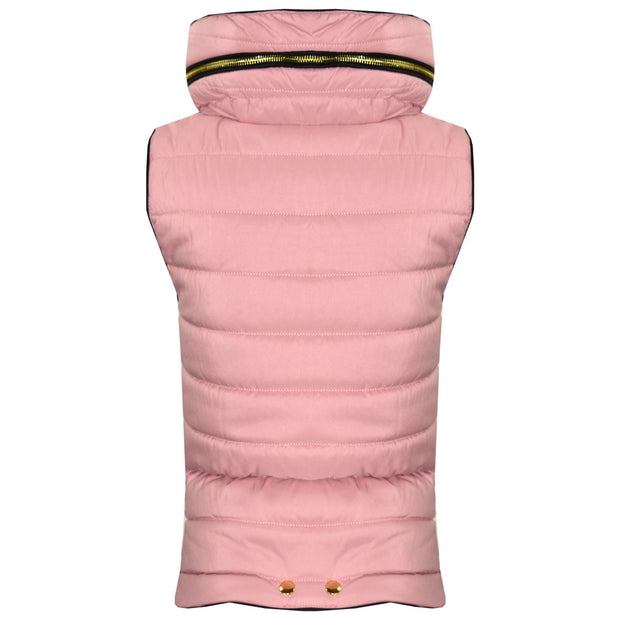 A2Z 4 Kids Girls Sleeveless Hooded Baby Pink Padded Quilted Puffer Bubble Gilet Bodywarmer Jackets For Girls Age 5-13 Years